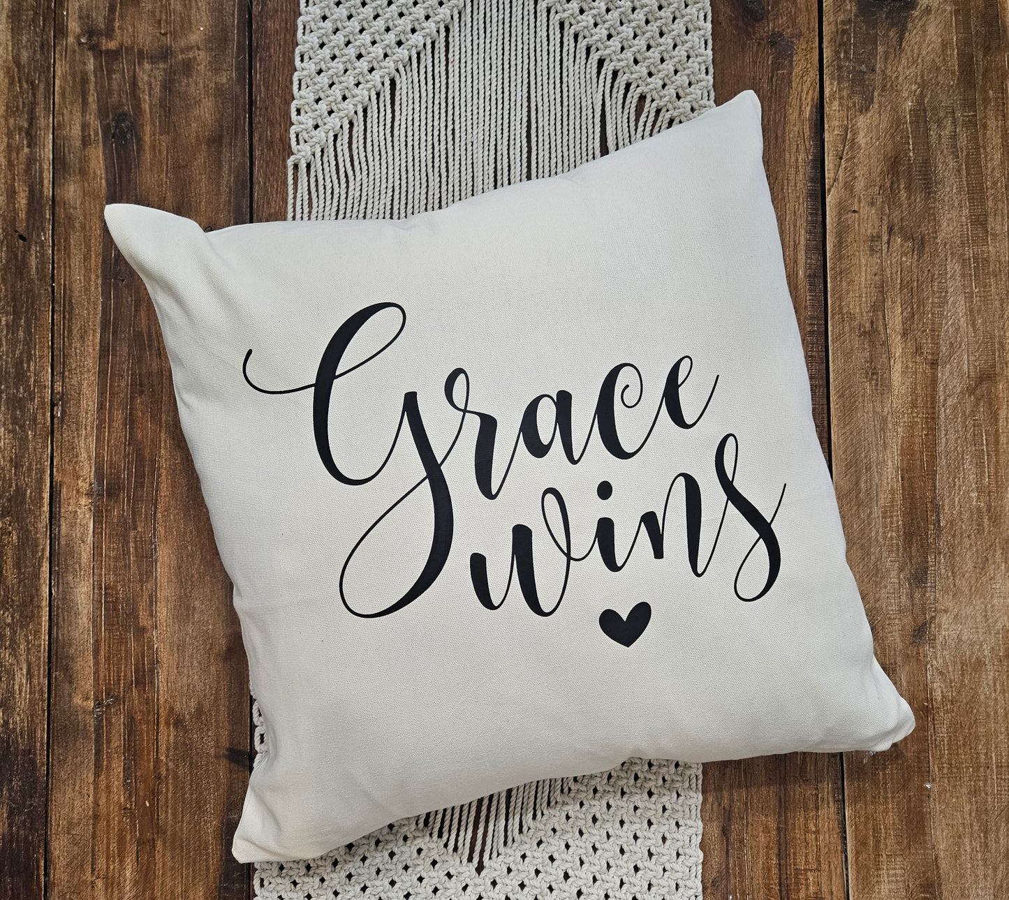 Grace Wins Throw Pillow