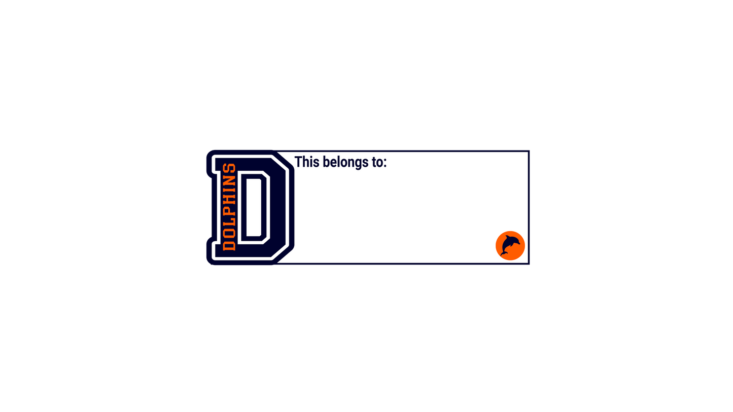 Dolphin Label Sticker