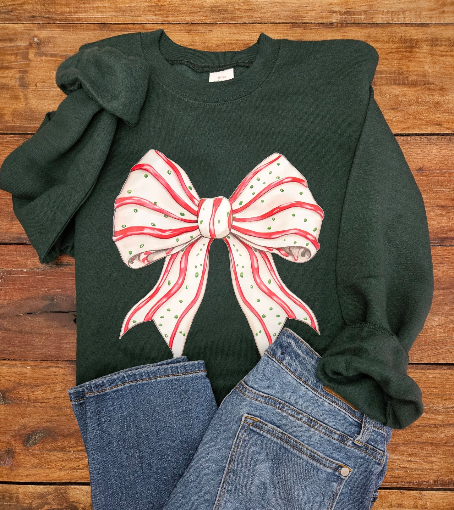 Christmas Bow Sweatshirt (Adult)