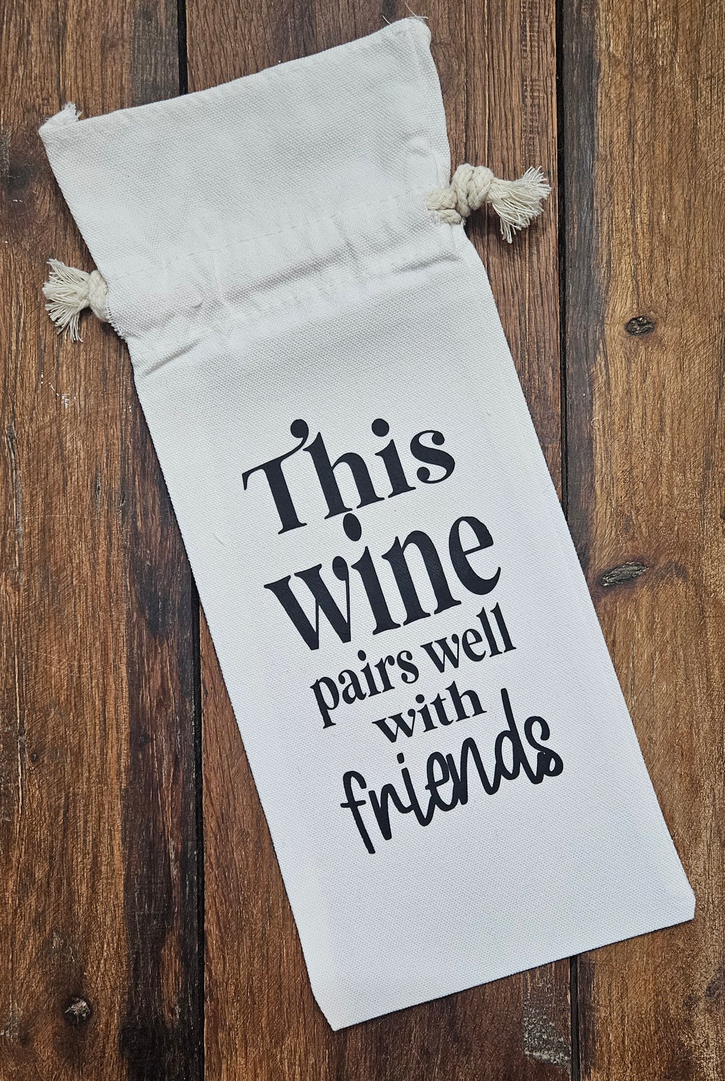 Pairs Well With Friends Wine Tote