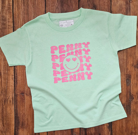 Personalized Smiley Short Sleeve Tee (Youth)