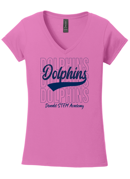 Dolphins V-Neck Tee (ADULT ONLY)