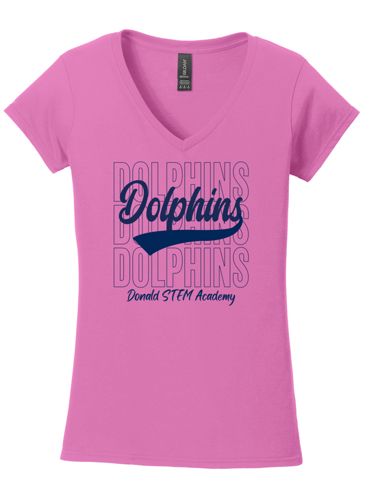 Dolphins V-Neck Tee (ADULT ONLY)