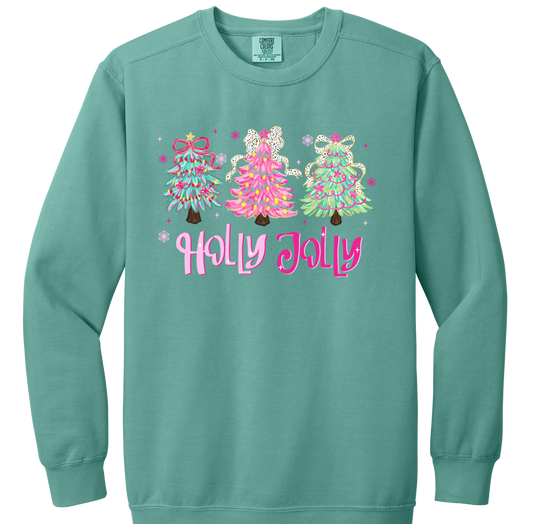 Holly Jolly Comfort Color Sweatshirt (Adult Only)