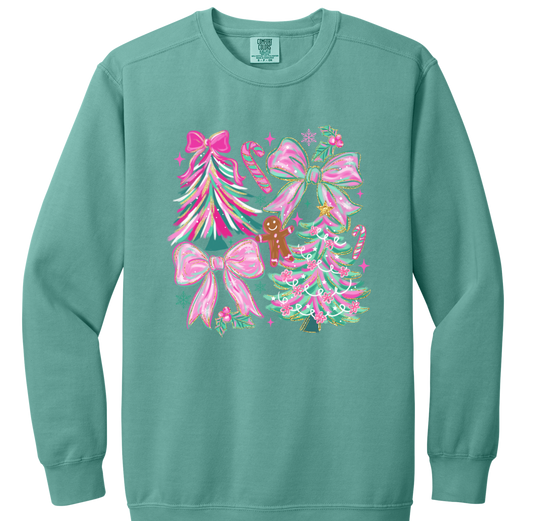Christmas Tree Comfort Color Sweatshirt(Adult Only)