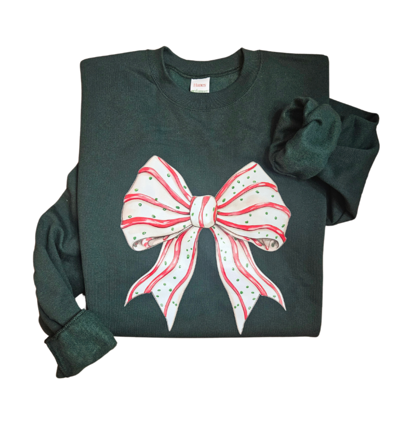 Christmas Bow Sweatshirt (Adult)