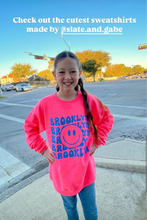 Personalized Smiley Sweatshirt (Adult)