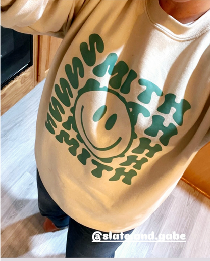 Personalized Smiley Sweatshirt (Adult)