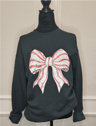 Christmas Bow Sweatshirt (Adult)