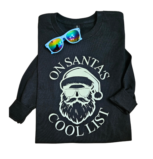 On Santa's Cool List Long Sleeve Tee **YOUTH ONLY**