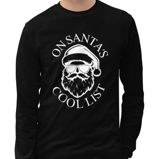 On Santa's Cool List Long Sleeve Tee **YOUTH ONLY**