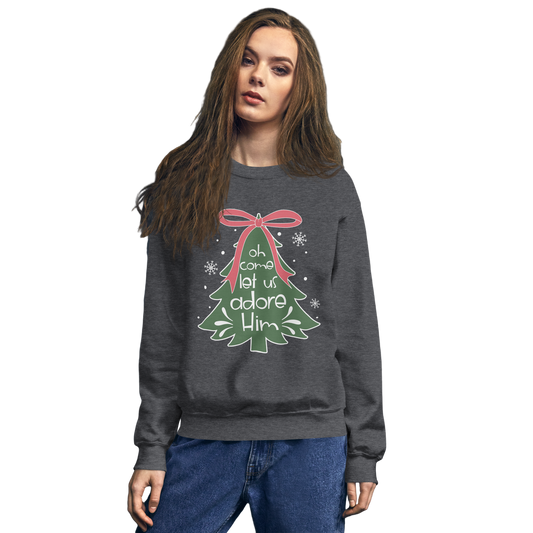 Let Us Adore Him Christmas Sweatshirt